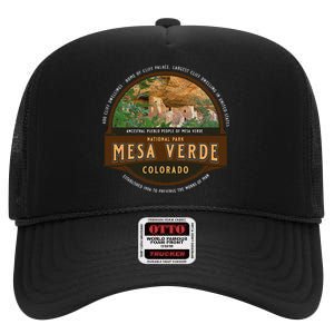 Mesa Verde National Park Colorado Cliff Dwelling Souvenir High Crown Mesh Back Trucker Hat