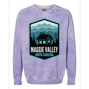 Maggie Valley North Carolina Cabin Colorblast Crewneck Sweatshirt