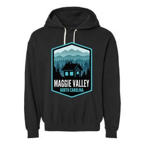 Maggie Valley North Carolina Cabin Garment-Dyed Fleece Hoodie