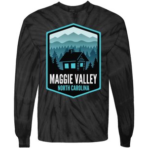 Maggie Valley North Carolina Cabin Tie-Dye Long Sleeve Shirt