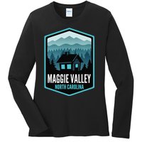 Maggie Valley North Carolina Cabin Ladies Long Sleeve Shirt