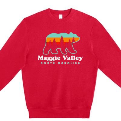 Maggie Valley North Carolina Mountain Town Vacation Premium Crewneck Sweatshirt