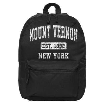 Mount Vernon New York Ny Vintage Established Sports 16 in Basic Backpack