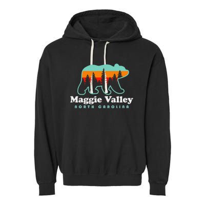 Maggie Valley North Carolina Mountain Town Vacation Garment-Dyed Fleece Hoodie