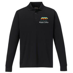 Maggie Valley North Carolina Mountain Town Vacation Performance Long Sleeve Polo