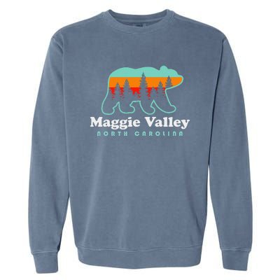 Maggie Valley North Carolina Mountain Town Vacation Garment-Dyed Sweatshirt