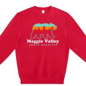 Maggie Valley North Carolina Mountain Town Vacation Premium Crewneck Sweatshirt