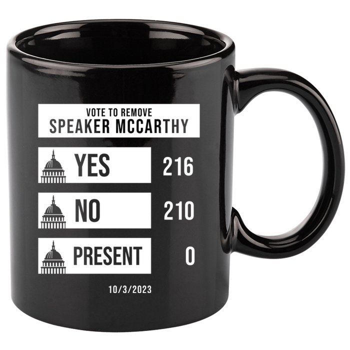 McCarthy Voted Out Political Poll 11oz C Handle Ceramic Mug