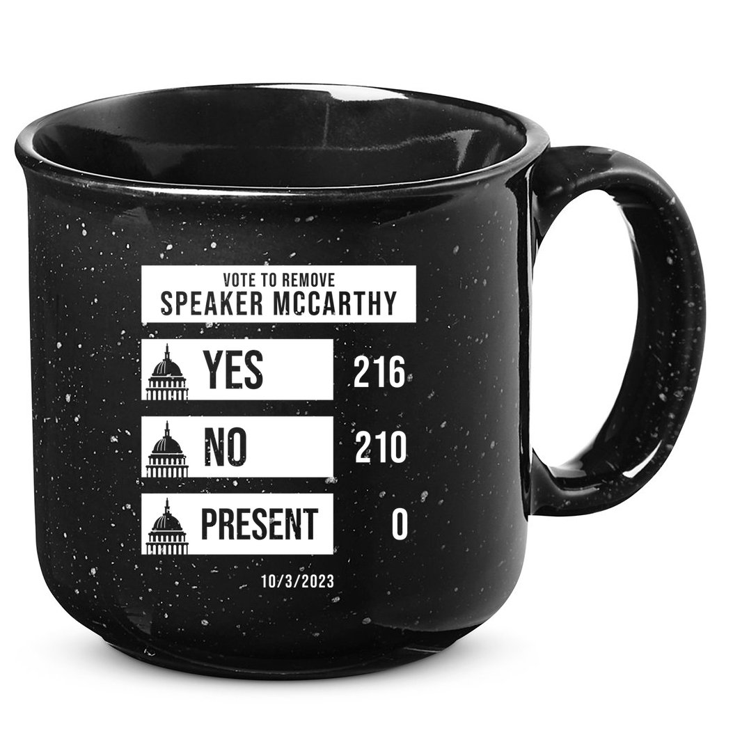 McCarthy Voted Out Political Poll 15oz Campfire Ceramic Mug