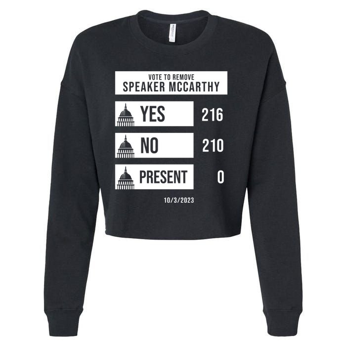 McCarthy Voted Out Political Poll Cropped Pullover Crew