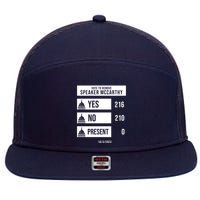 McCarthy Voted Out Political Poll 7 Panel Mesh Trucker Snapback Hat