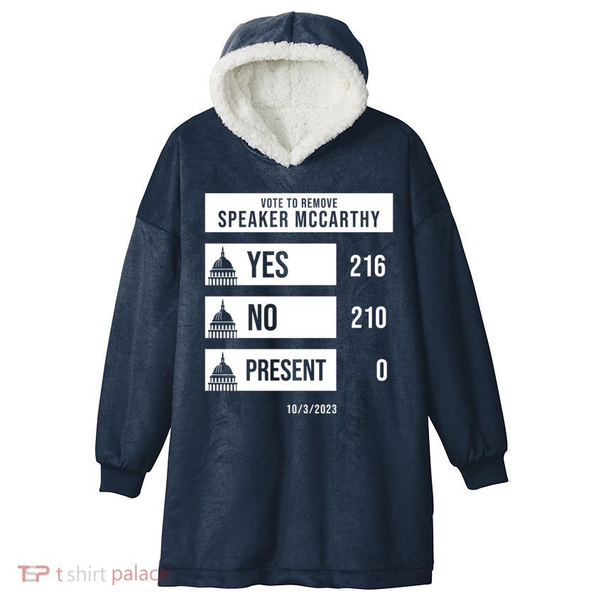 McCarthy Voted Out Political Poll Hooded Wearable Blanket