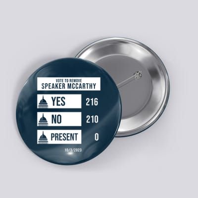 McCarthy Voted Out Political Poll Button