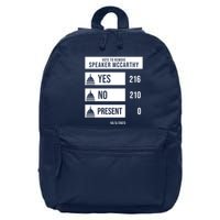 McCarthy Voted Out Political Poll 16 in Basic Backpack