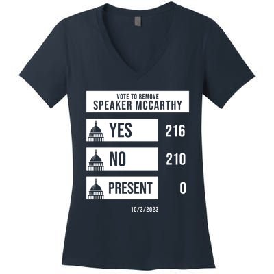McCarthy Voted Out Political Poll Women's V-Neck T-Shirt