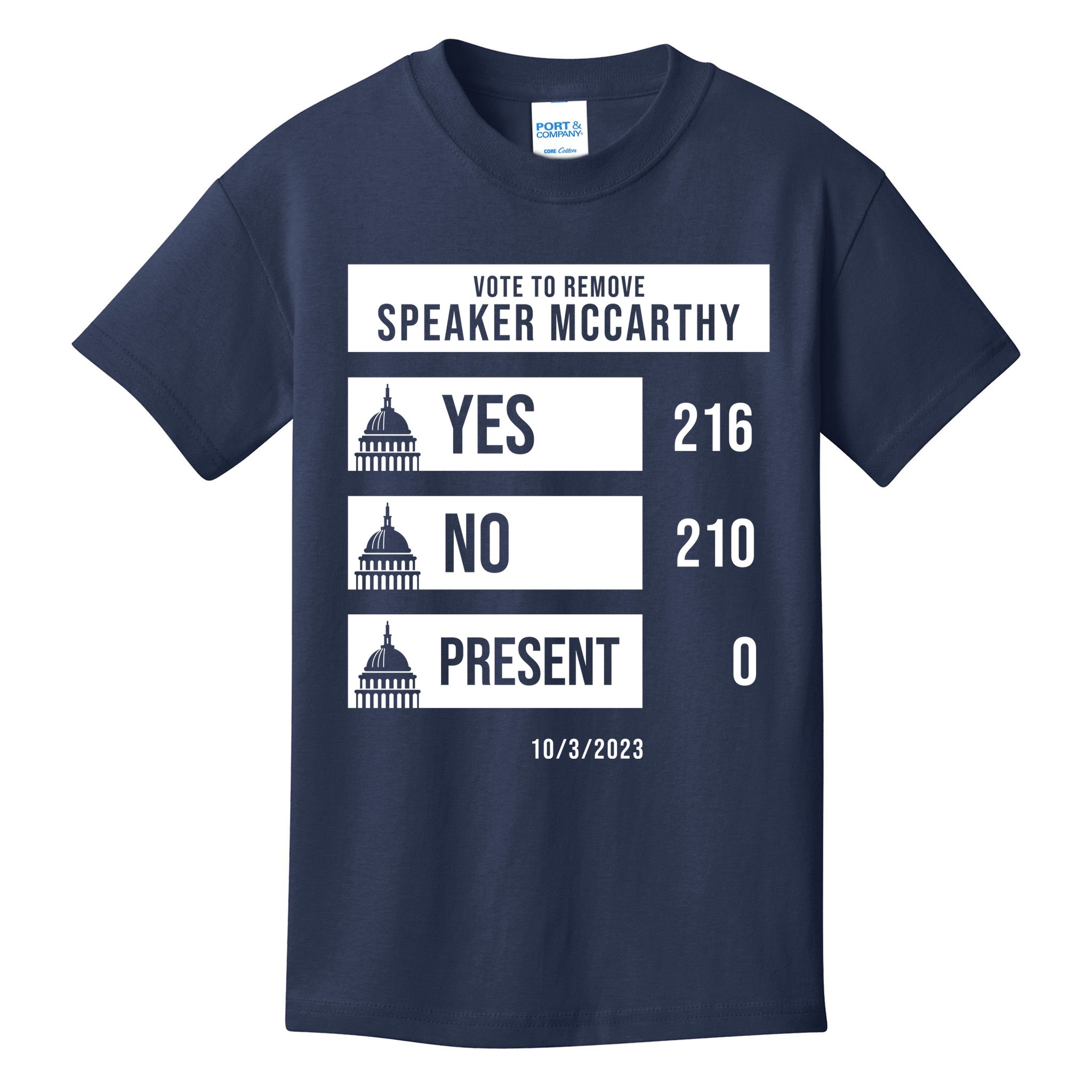 McCarthy Voted Out Political Poll Kids T-Shirt