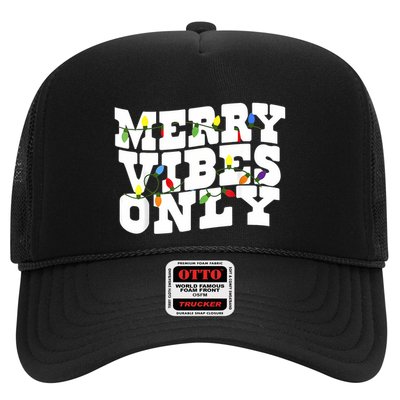 Merry Vibes Only Lighting Christmas Trucker Hat