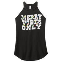 Merry Vibes Only Christmas Light Women's Perfect Tri Rocker Tank