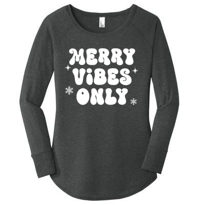 Merry Vibes Only ShirtChristmas Family PajamasMerry Vibes Women's Perfect Tri Tunic Long Sleeve Shirt