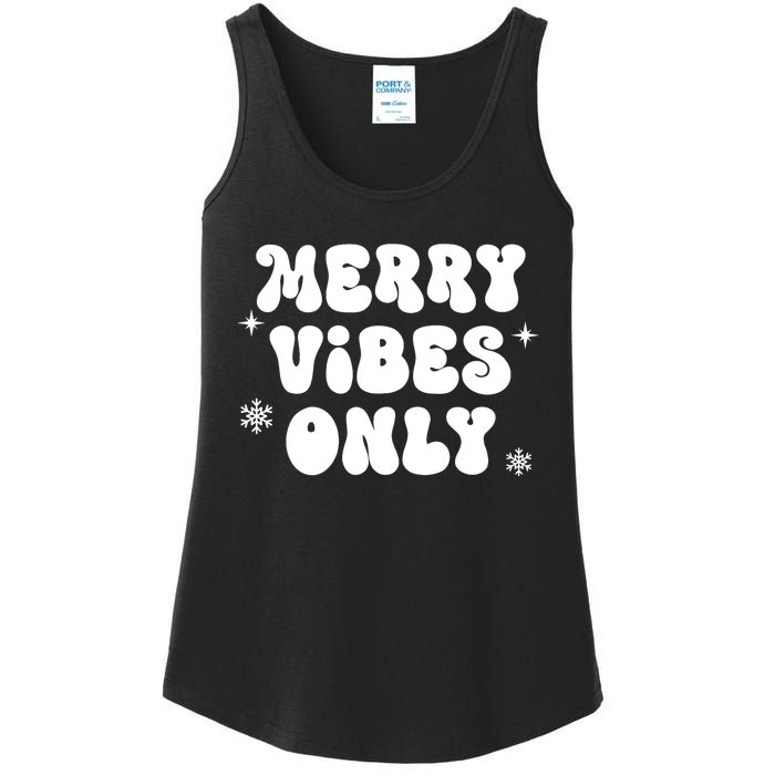 Merry Vibes Only ShirtChristmas Family PajamasMerry Vibes Ladies Essential Tank