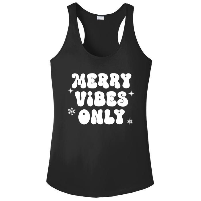 Merry Vibes Only ShirtChristmas Family PajamasMerry Vibes Ladies PosiCharge Competitor Racerback Tank