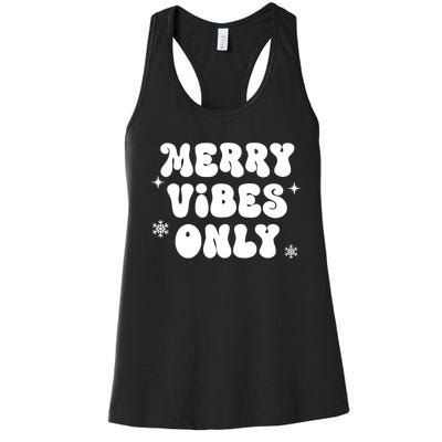 Merry Vibes Only ShirtChristmas Family PajamasMerry Vibes Women's Racerback Tank