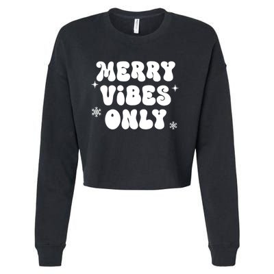 Merry Vibes Only ShirtChristmas Family PajamasMerry Vibes Cropped Pullover Crew