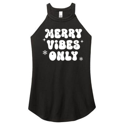 Merry Vibes Only ShirtChristmas Family PajamasMerry Vibes Women's Perfect Tri Rocker Tank