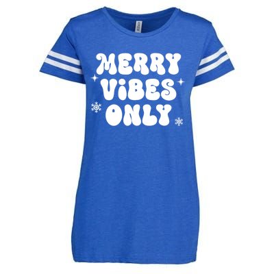 Merry Vibes Only ShirtChristmas Family PajamasMerry Vibes Enza Ladies Jersey Football T-Shirt