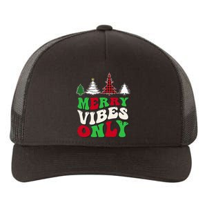 Merry Vibes Only Groovy Christmas Tree  Yupoong Adult 5-Panel Trucker Hat