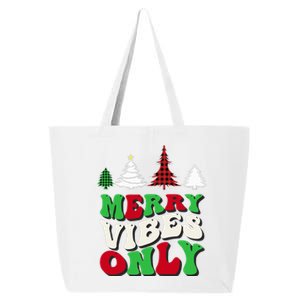 Merry Vibes Only Groovy Christmas Tree  25L Jumbo Tote