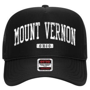 Mount Vernon Ohio Oh Js03 College University Style High Crown Mesh Back Trucker Hat