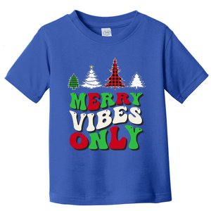 Merry Vibes Only Groovy Christmas Tree  Toddler T-Shirt