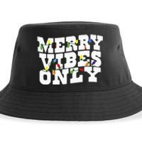 Merry Vibes Only Christmas Light Sustainable Bucket Hat