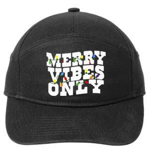 Merry Vibes Only Christmas Light 7-Panel Snapback Hat