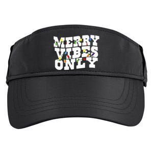 Merry Vibes Only Christmas Light Adult Drive Performance Visor