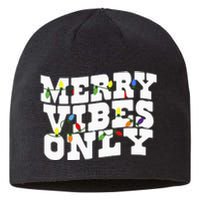 Merry Vibes Only Christmas Light Sustainable Beanie