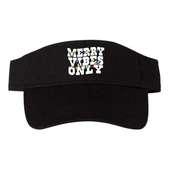 Merry Vibes Only Christmas Light Valucap Bio-Washed Visor