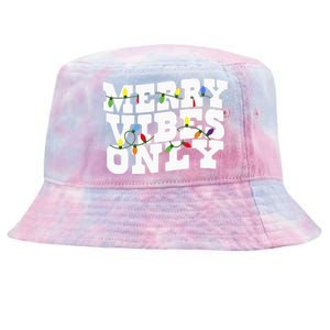 Merry Vibes Only Christmas Light Tie-Dyed Bucket Hat