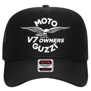 Moto V7 Owners Guzzi High Crown Mesh Back Trucker Hat