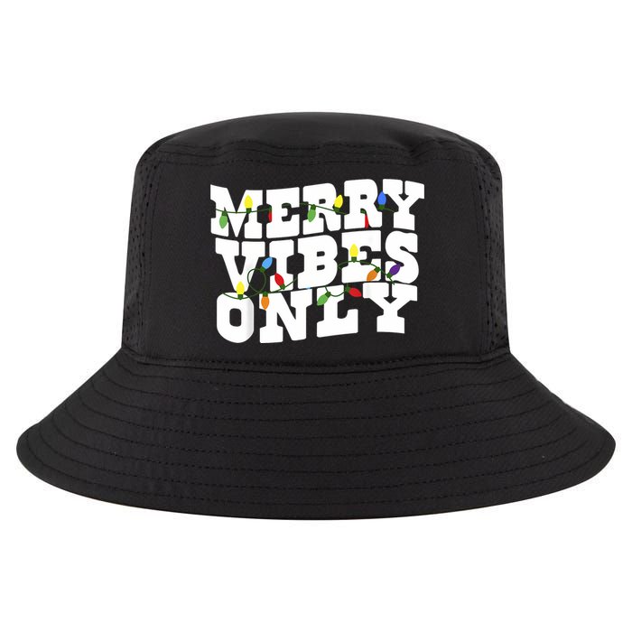 Merry Vibes Only Christmas Light Cool Comfort Performance Bucket Hat