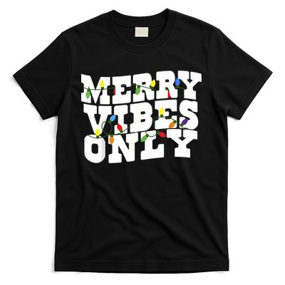 Merry Vibes Only Christmas Light T-Shirt