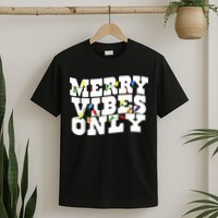 Merry Vibes Only Christmas Light T-Shirt