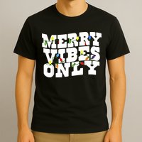 Merry Vibes Only Christmas Light T-Shirt