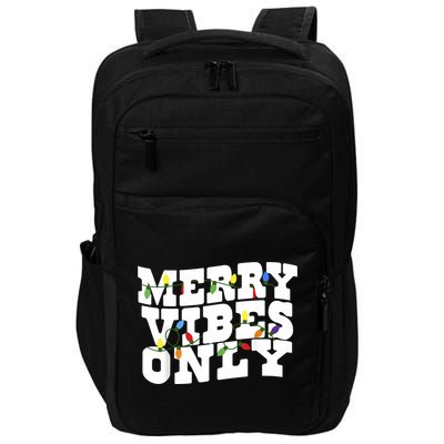 Merry Vibes Only Christmas Light Impact Tech Backpack