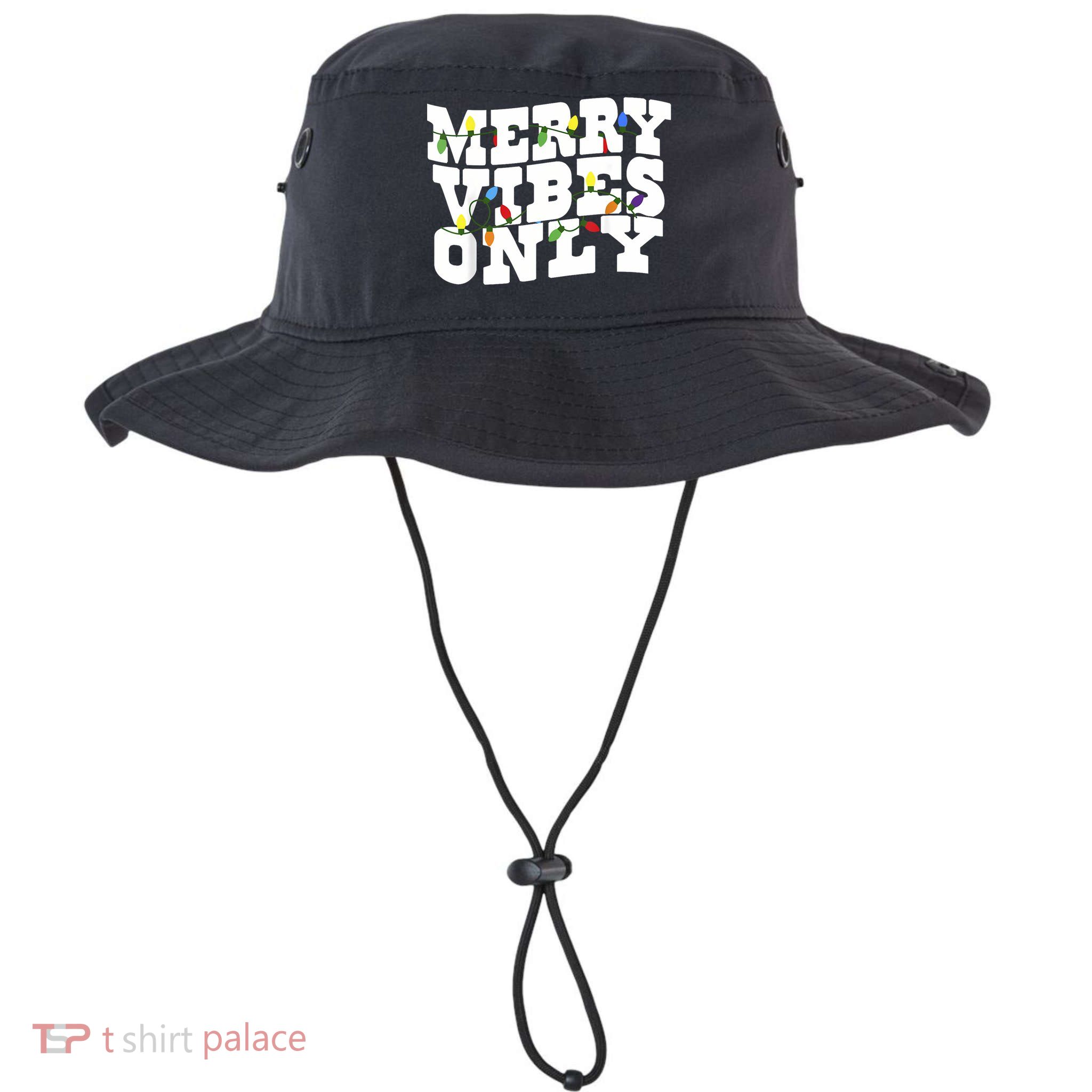 Merry Vibes Only Christmas Light Bucket Hat