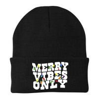 Merry Vibes Only Christmas Light Beanie