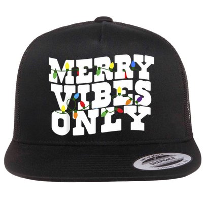 Merry Vibes Only Christmas Light Flatbill Hat