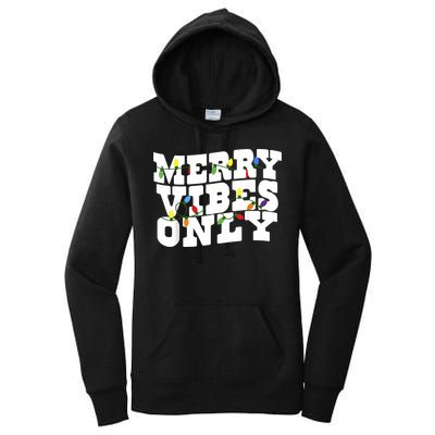 Merry Vibes Only Christmas Light Women's Pullover Hoodie