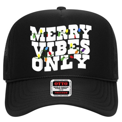 Merry Vibes Only Christmas Light Trucker Hat